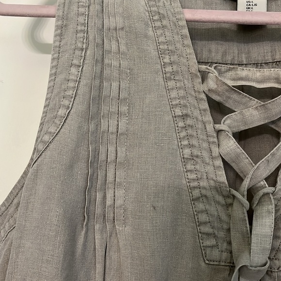 RACHEL ZOE Linen dress in soft powdery grey - Picture 3 of 11